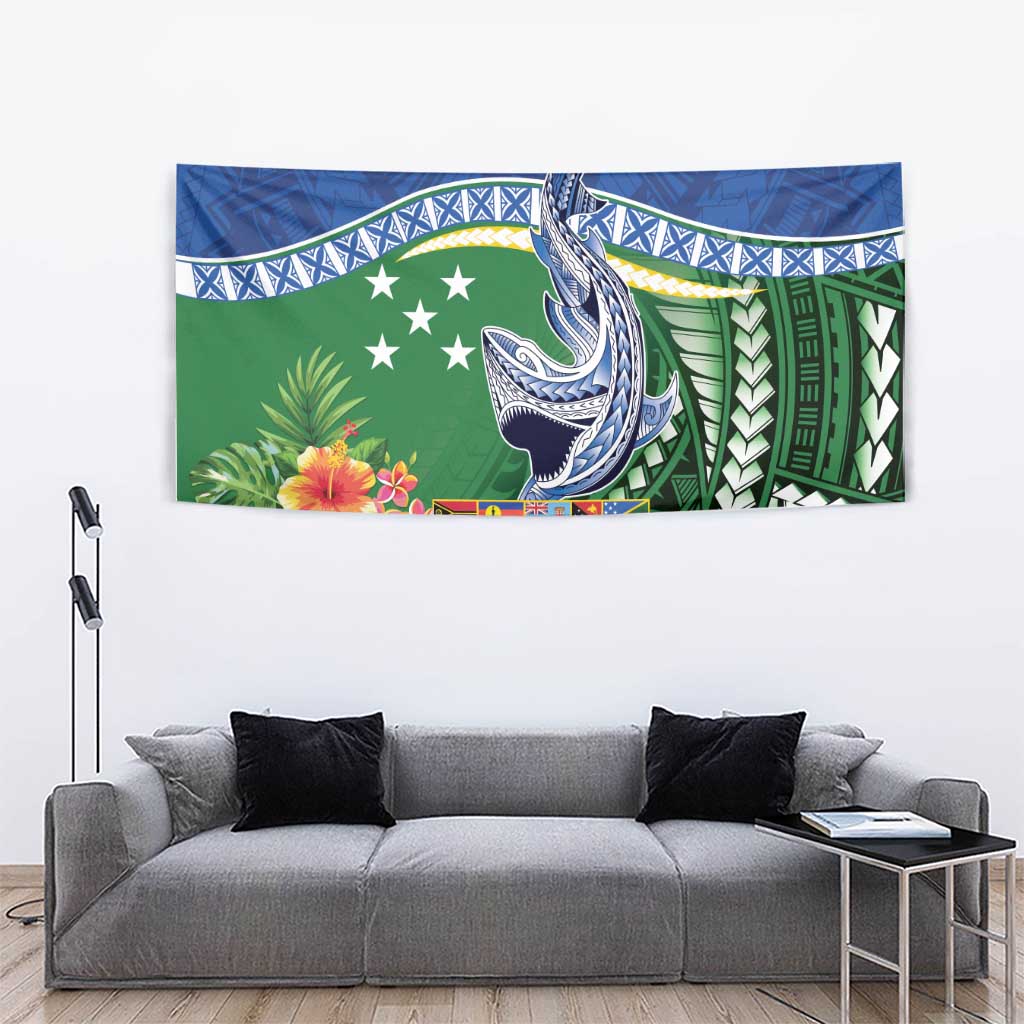 Melanesian Solomon Islands Tapestry Tropical Shark Tattoo LT9 - Polynesian Pride
