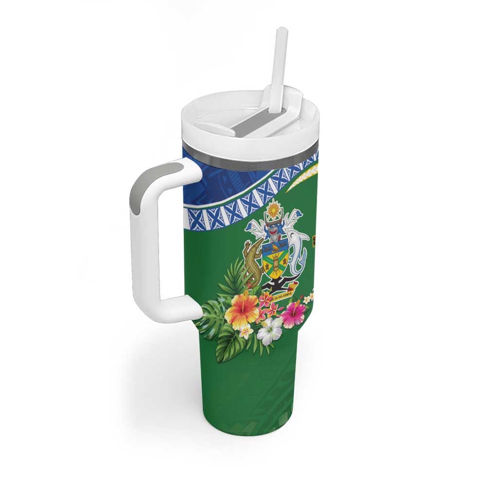 Melanesian Solomon Islands Tumbler With Handle Tropical Shark Tattoo