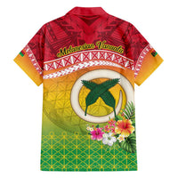 Melanesian Ni-Vanuatu Family Matching Long Sleeve Bodycon Dress and Hawaiian Shirt Sea Turtle with Sand Drawing Pattern LT9 - Polynesian Pride
