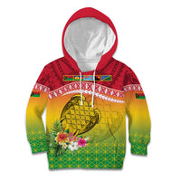Melanesian Ni-Vanuatu Kid Hoodie Sea Turtle with Sand Drawing Pattern LT9 Hoodie Reggae - Polynesian Pride