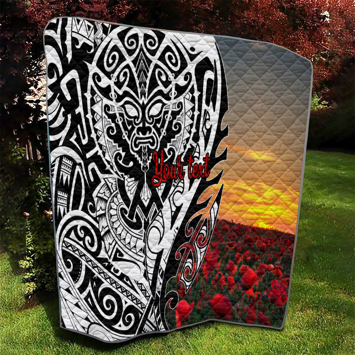 Personalised New Zealand Waitangi and ANZAC day Quilt LT9 - Polynesian Pride