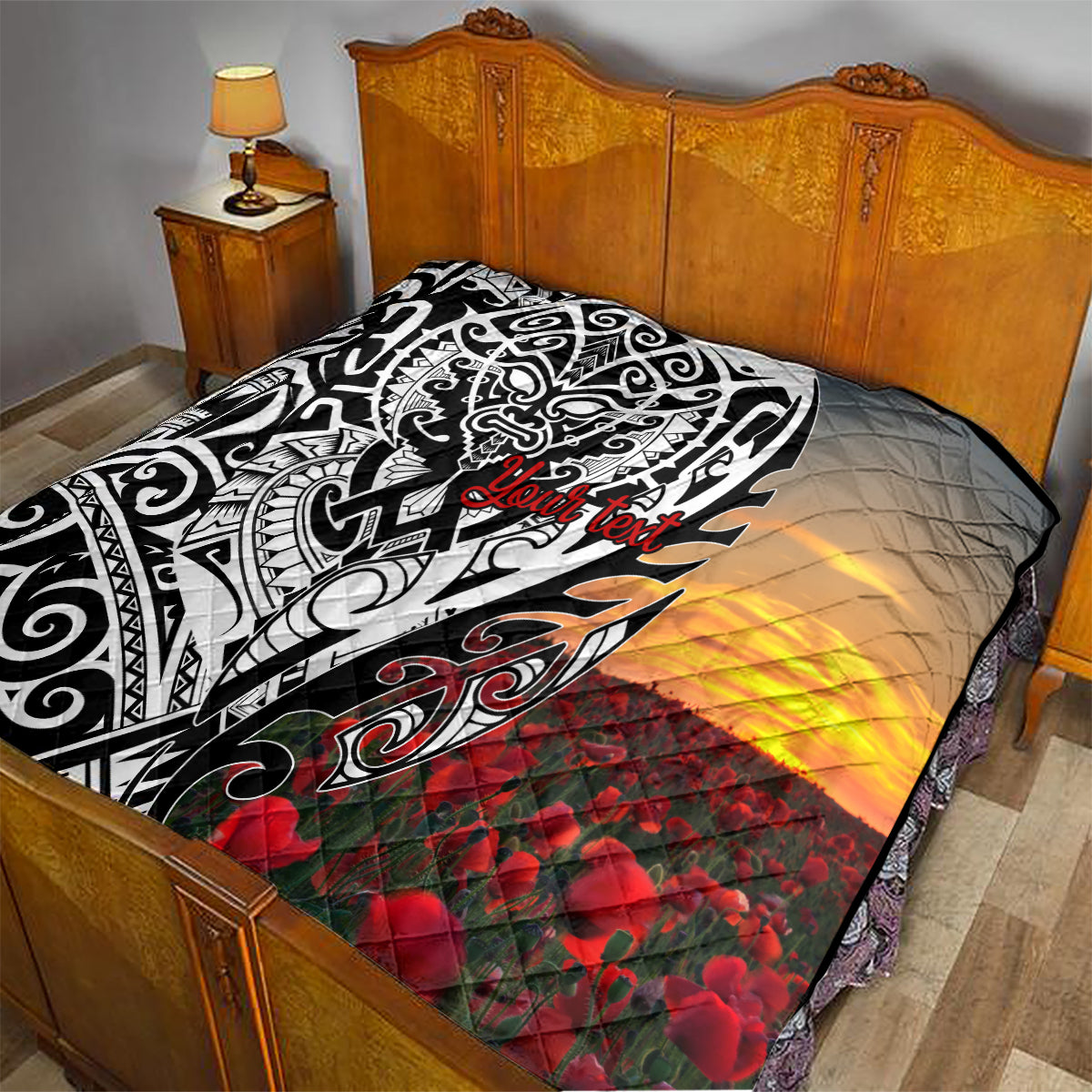 Personalised New Zealand Waitangi and ANZAC day Quilt LT9 - Polynesian Pride