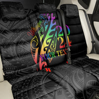 Personalised New Zealand Wellington Pride Back Car Seat Cover Maori Fern with Pride Flag 2024 LT9 - Polynesian Pride