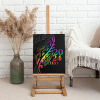 Personalised New Zealand Wellington Pride Canvas Wall Art Maori Fern with Pride Flag 2024 LT9 - Polynesian Pride