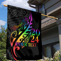 Personalised New Zealand Wellington Pride Garden Flag Maori Fern with Pride Flag 2024 LT9 - Polynesian Pride