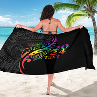 Personalised New Zealand Wellington Pride Sarong Maori Fern with Pride Flag 2024 LT9 - Polynesian Pride