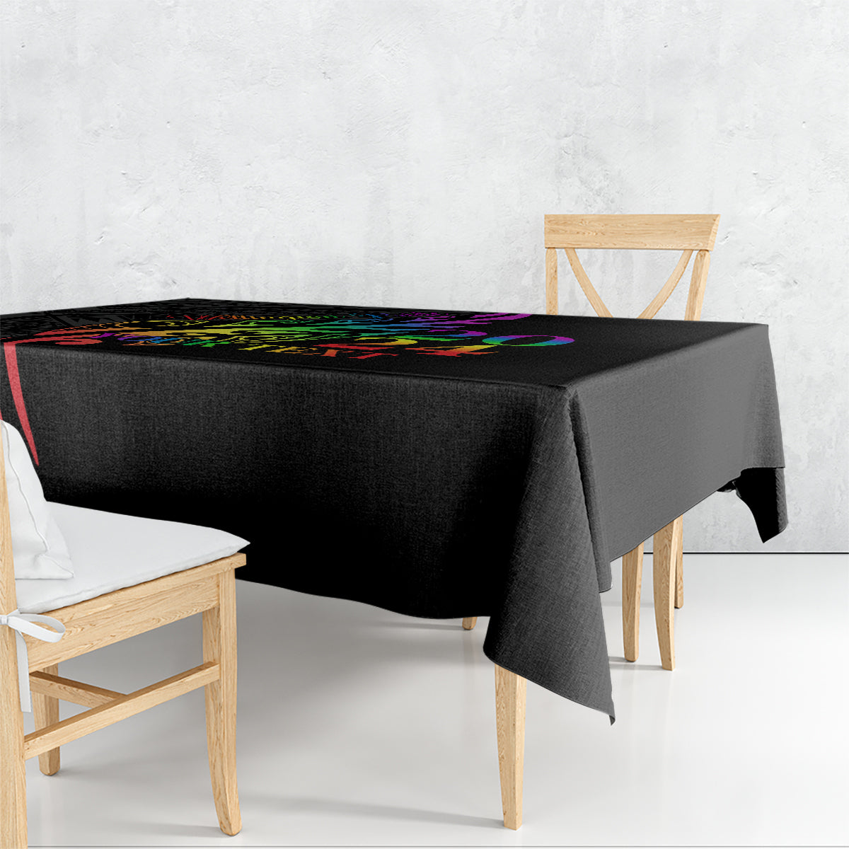 Personalised New Zealand Wellington Pride Tablecloth Maori Fern with Pride Flag 2024