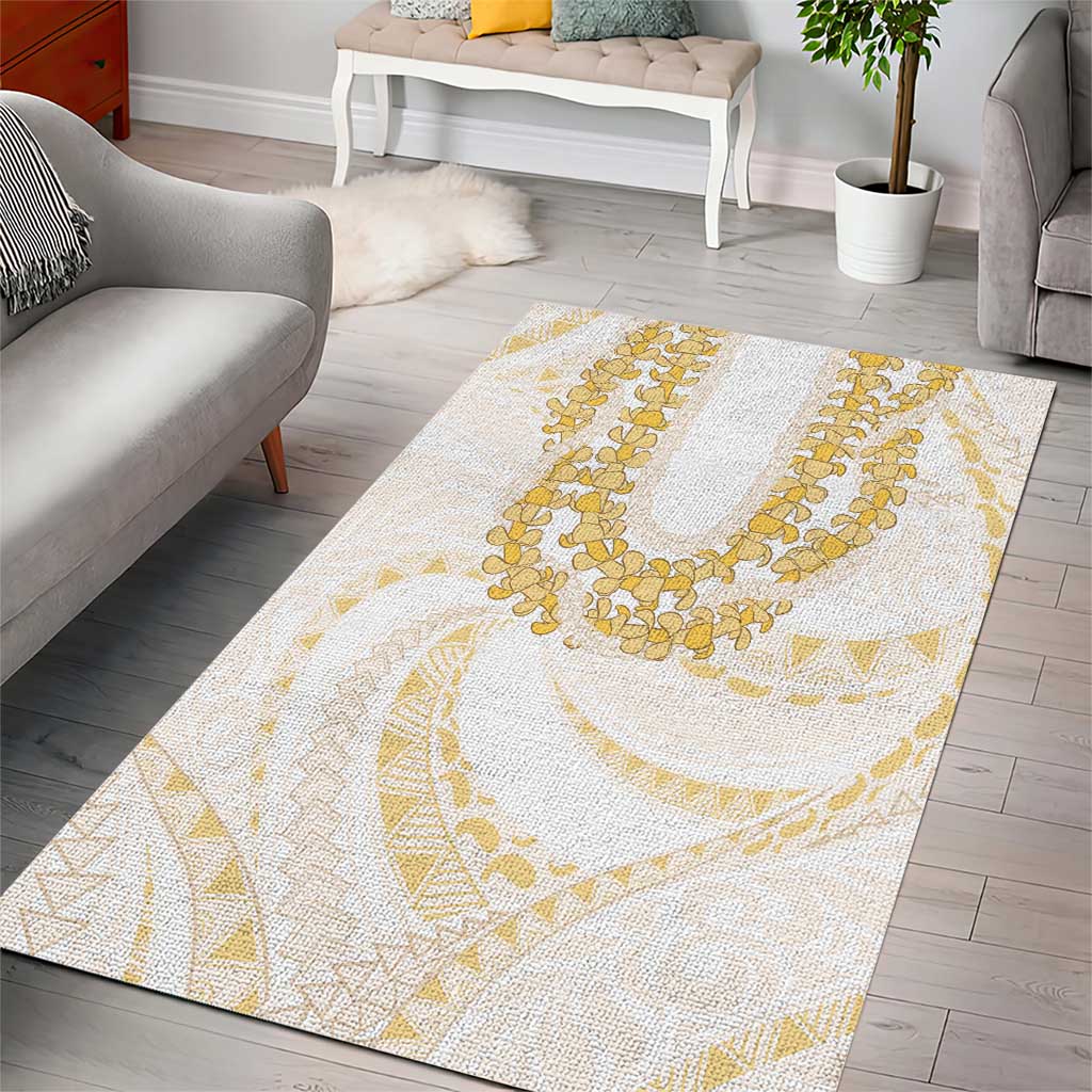 Aloha Lei Onaona Area Rug Beige Hawaiian Tribal Pattern LT9 - Polynesian Pride