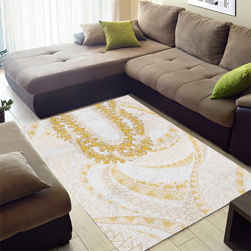 Aloha Lei Onaona Area Rug Beige Hawaiian Tribal Pattern LT9 - Polynesian Pride