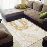 Aloha Lei Onaona Area Rug Beige Hawaiian Tribal Pattern LT9 - Polynesian Pride