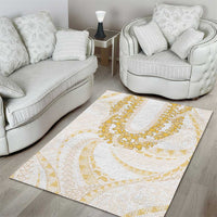 Aloha Lei Onaona Area Rug Beige Hawaiian Tribal Pattern LT9 - Polynesian Pride