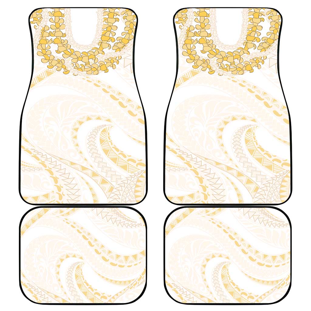 Aloha Lei Onaona Car Mats Beige Hawaiian Tribal Pattern