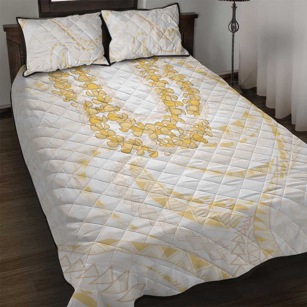 Aloha Lei Onaona Quilt Bed Set Beige Hawaiian Tribal Pattern LT9 Beige - Polynesian Pride