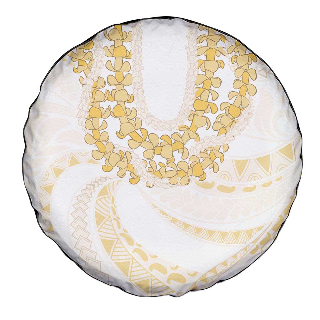 Aloha Lei Onaona Spare Tire Cover Beige Hawaiian Tribal Pattern