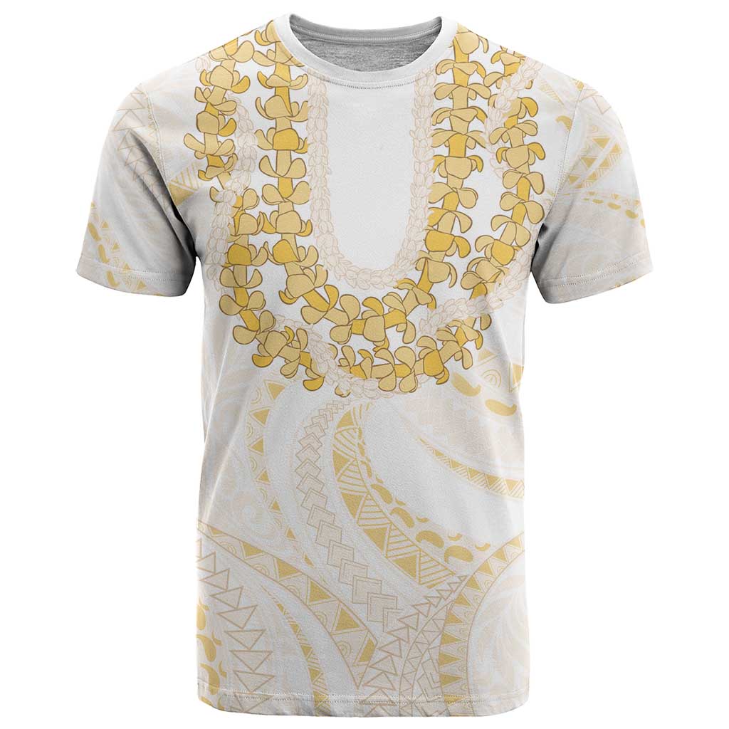 Aloha Lei Onaona T Shirt Beige Hawaiian Tribal Pattern