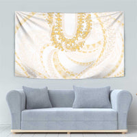 Aloha Lei Onaona Tapestry Beige Hawaiian Tribal Pattern