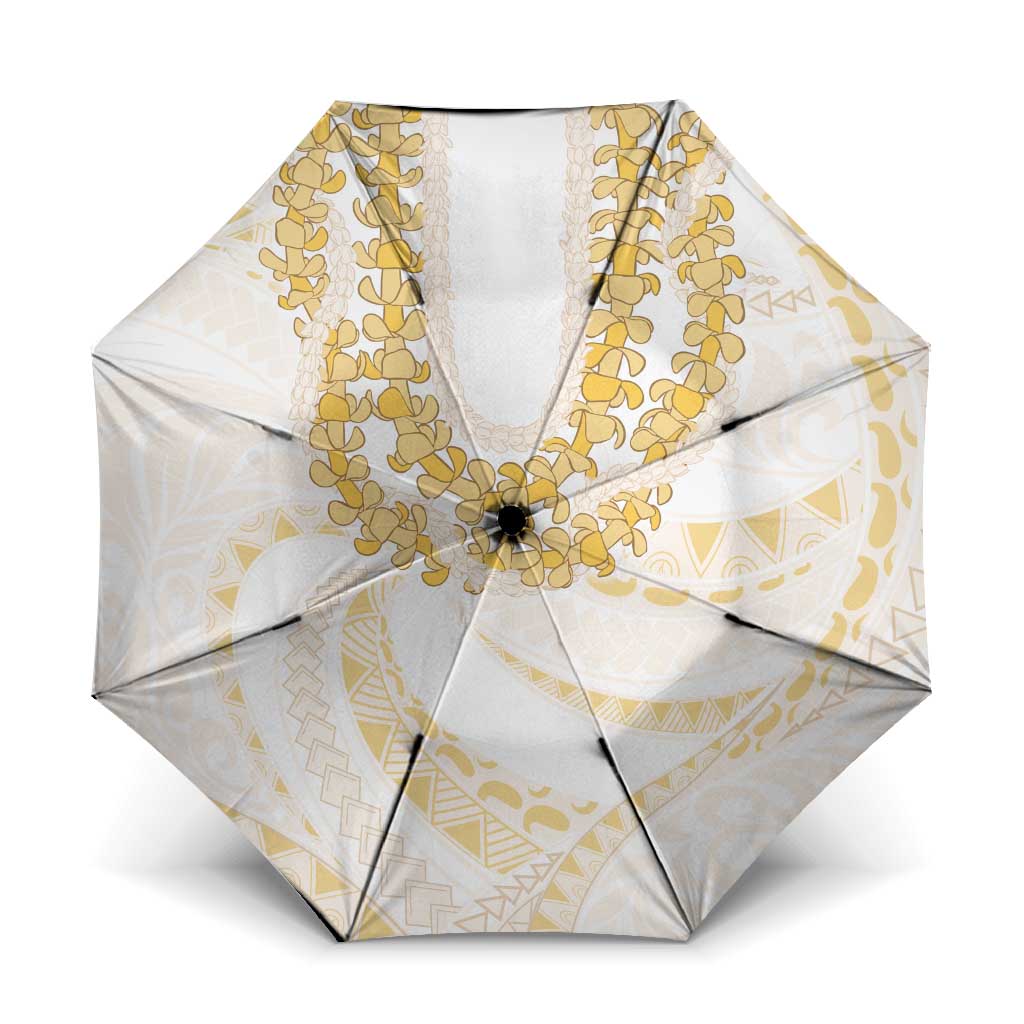 Aloha Lei Onaona Umbrella Beige Hawaiian Tribal Pattern - Polynesian Pride