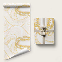 Aloha Lei Onaona Wrapping Paper Beige Hawaiian Tribal Pattern LT9 58" × 23" Beige - Polynesian Pride