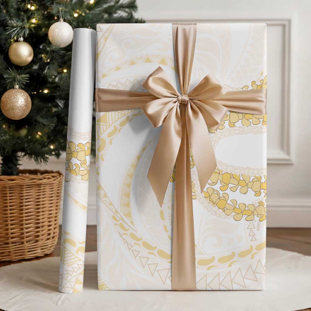 Aloha Lei Onaona Wrapping Paper Beige Hawaiian Tribal Pattern LT9 - Polynesian Pride