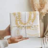 Aloha Lei Onaona Wrapping Paper Beige Hawaiian Tribal Pattern LT9 - Polynesian Pride