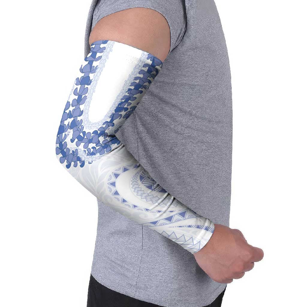 Aloha Lei Onaona Arm Sleeves Navy Blue Hawaiian Tribal Pattern - Polynesian Pride