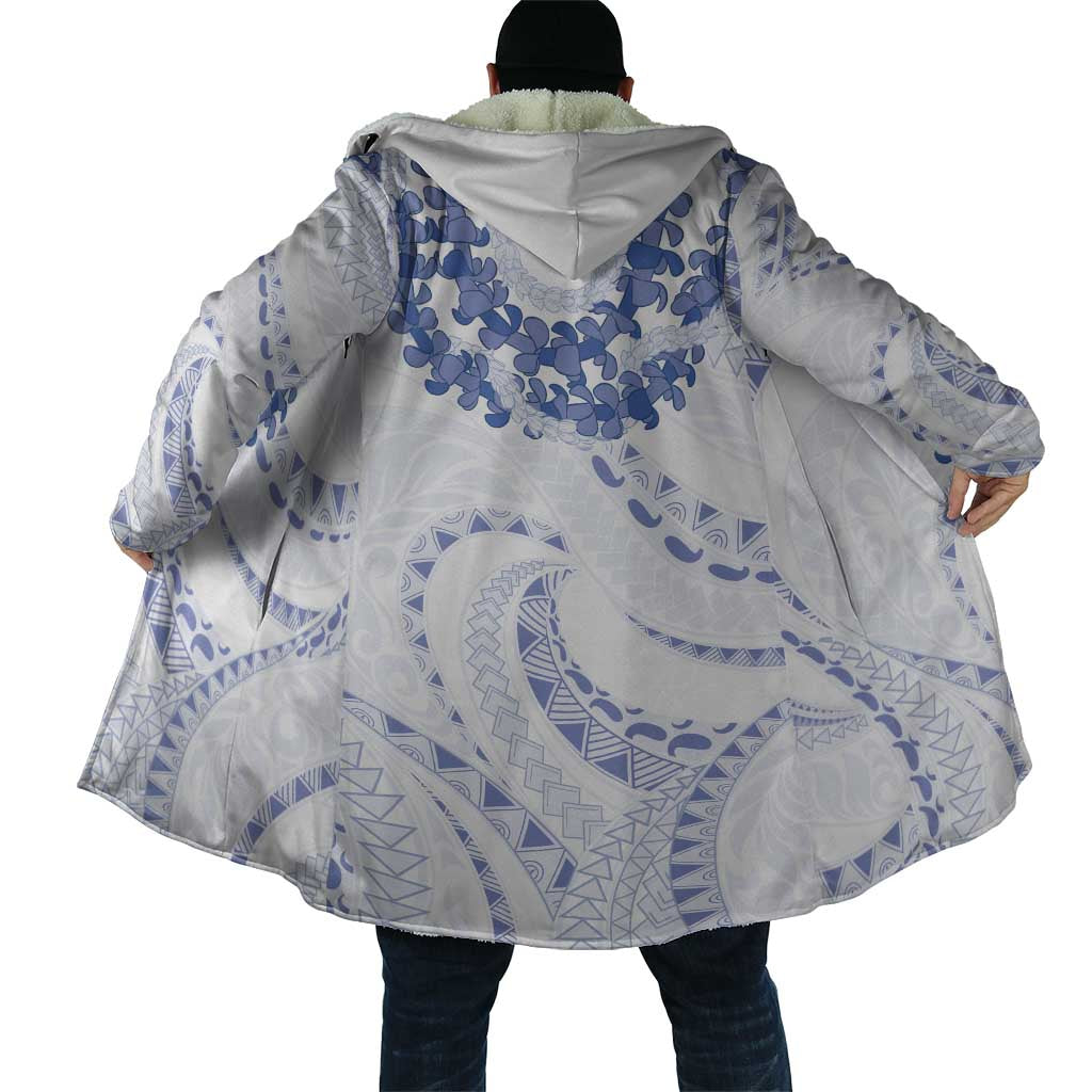 Aloha Lei Onaona Cloak Navy Blue Hawaiian Tribal Pattern - Polynesian Pride