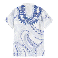 Aloha Lei Onaona Family Matching Mermaid Dress and Hawaiian Shirt Navy Blue Hawaiian Tribal Pattern LT9 - Polynesian Pride