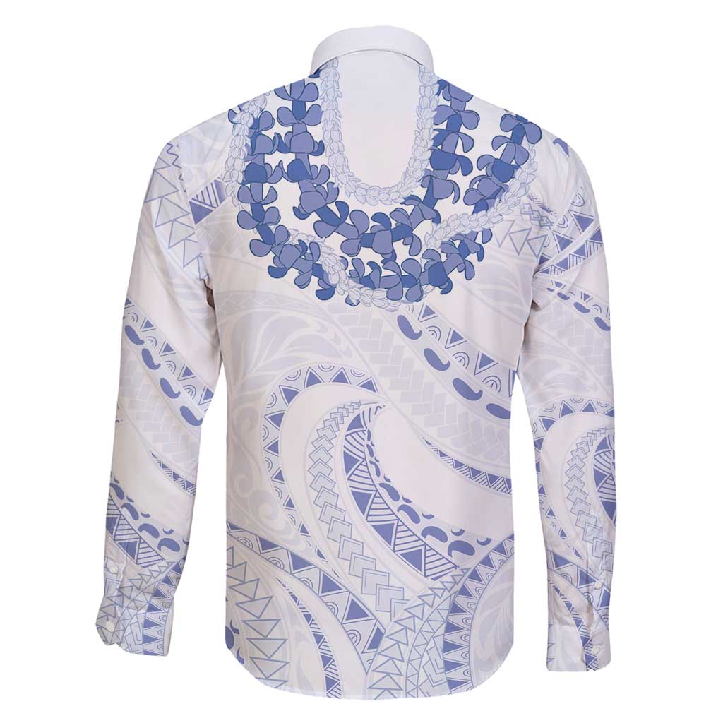 Aloha Lei Onaona Family Matching Mermaid Dress and Hawaiian Shirt Navy Blue Hawaiian Tribal Pattern LT9 - Polynesian Pride