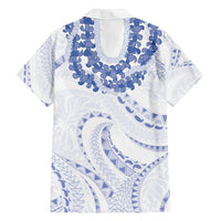 Aloha Lei Onaona Family Matching Summer Maxi Dress and Hawaiian Shirt Navy Blue Hawaiian Tribal Pattern LT9 - Polynesian Pride