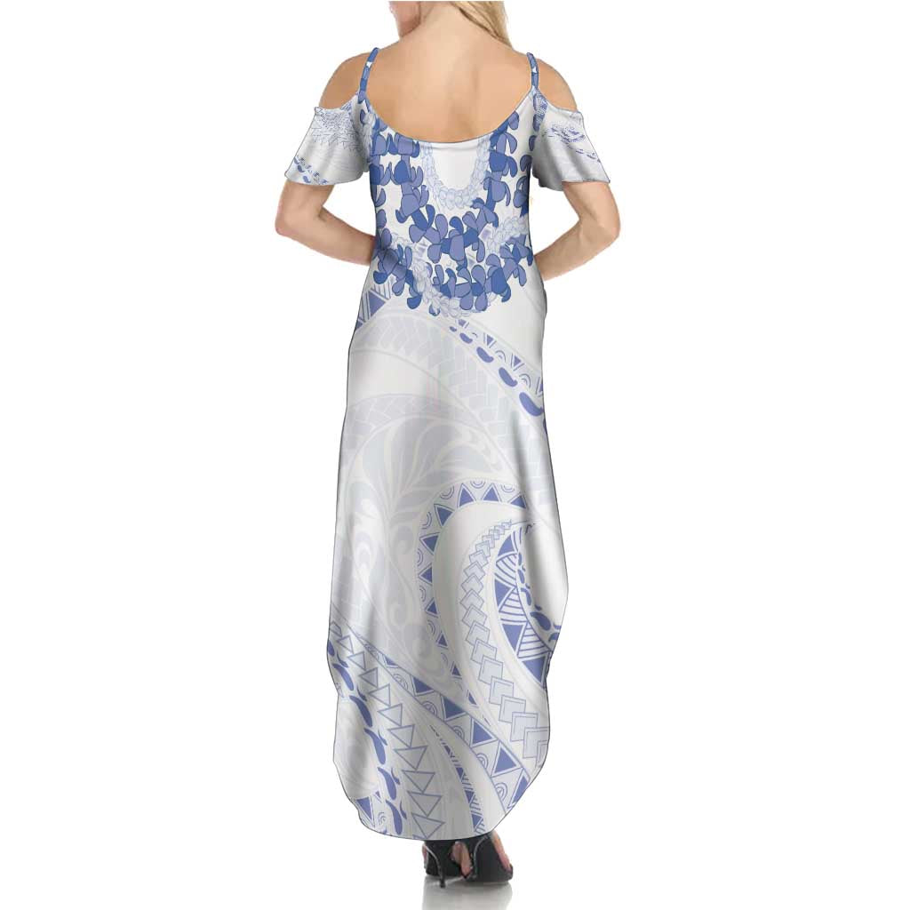 Aloha Lei Onaona Family Matching Summer Maxi Dress and Hawaiian Shirt Navy Blue Hawaiian Tribal Pattern LT9 - Polynesian Pride