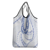 Aloha Lei Onaona Grocery Bag Navy Blue Hawaiian Tribal Pattern LT9 - Polynesian Pride