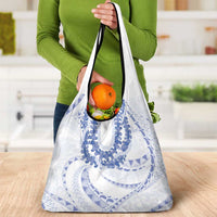 Aloha Lei Onaona Grocery Bag Navy Blue Hawaiian Tribal Pattern LT9 - Polynesian Pride