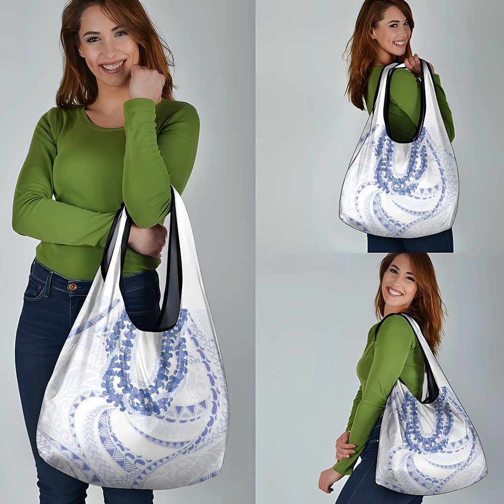 Aloha Lei Onaona Grocery Bag Navy Blue Hawaiian Tribal Pattern LT9 - Polynesian Pride