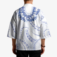 Aloha Lei Onaona Kimono Navy Blue Hawaiian Tribal Pattern - Polynesian Pride