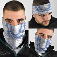 Aloha Lei Onaona Neck Gaiter Navy Blue Hawaiian Tribal Pattern - Polynesian Pride