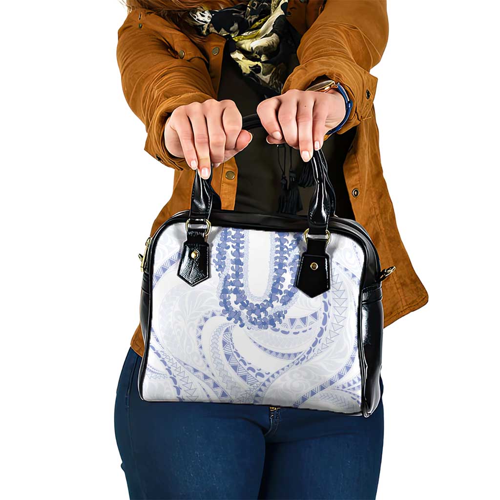 Aloha Lei Onaona Shoulder Handbag Navy Blue Hawaiian Tribal Pattern LT9 One Size Blue - Polynesian Pride