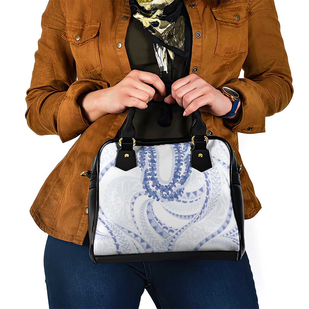 Aloha Lei Onaona Shoulder Handbag Navy Blue Hawaiian Tribal Pattern LT9 - Polynesian Pride