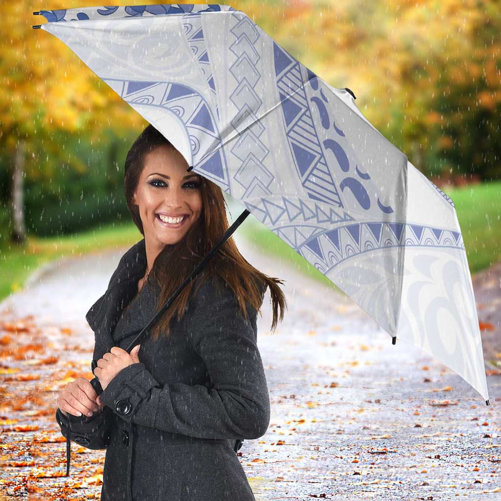 Aloha Lei Onaona Umbrella Navy Blue Hawaiian Tribal Pattern - Polynesian Pride