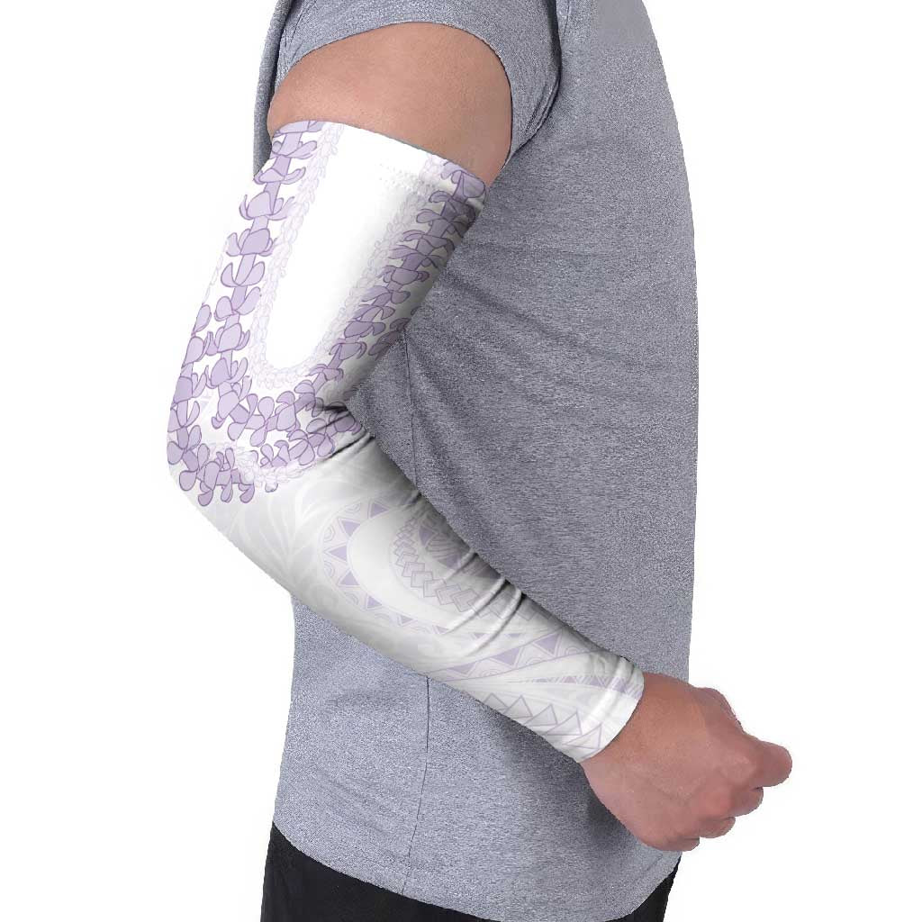 Aloha Lei Onaona Arm Sleeves Purple Hawaiian Tribal Pattern - Polynesian Pride