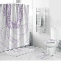 Aloha Lei Onaona Bathroom Set Purple Hawaiian Tribal Pattern LT9 Bathroom Set (4 pcs) Purple - Polynesian Pride