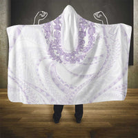 Aloha Lei Onaona Hooded Blanket Purple Hawaiian Tribal Pattern