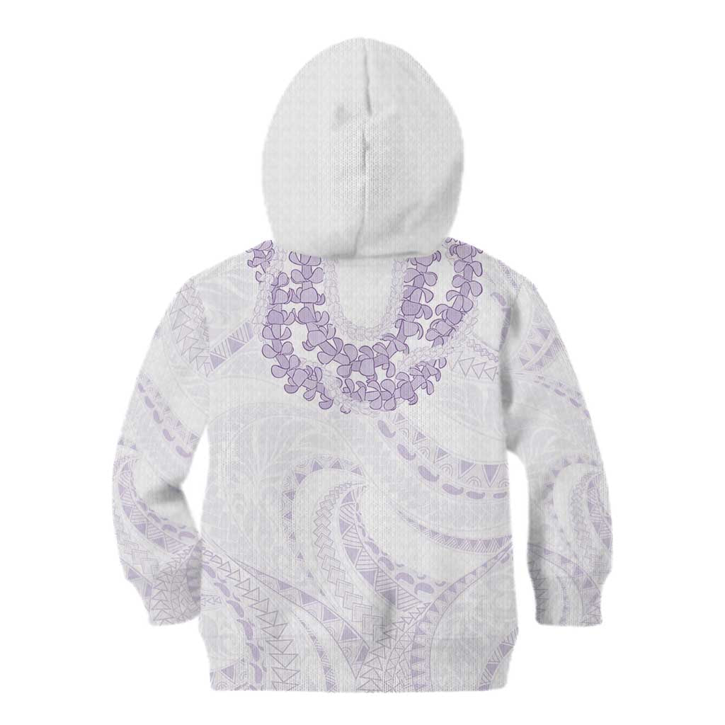 Aloha Lei Onaona Kid Hoodie Purple Hawaiian Tribal Pattern LT9 - Polynesian Pride