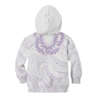 Aloha Lei Onaona Kid Hoodie Purple Hawaiian Tribal Pattern LT9 - Polynesian Pride