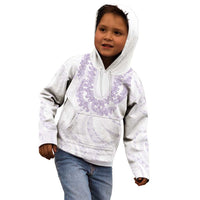 Aloha Lei Onaona Kid Hoodie Purple Hawaiian Tribal Pattern LT9 - Polynesian Pride