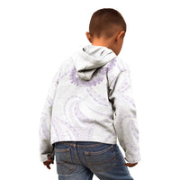 Aloha Lei Onaona Kid Hoodie Purple Hawaiian Tribal Pattern LT9 - Polynesian Pride