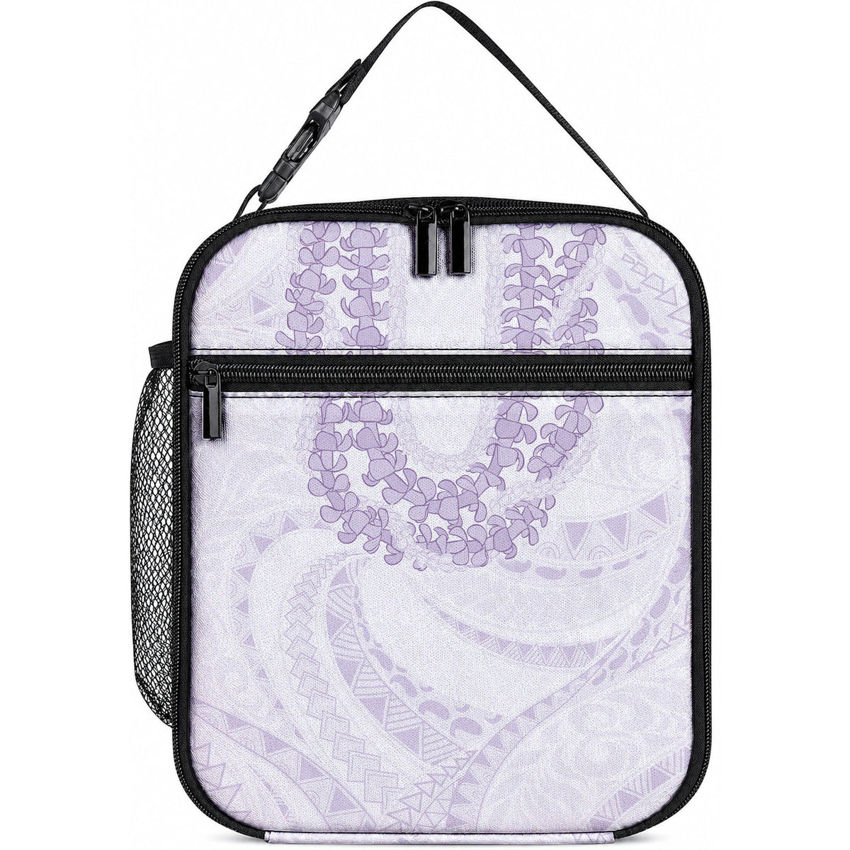 Aloha Lei Onaona Lunch Bag Purple Hawaiian Tribal Pattern LT9 10.2 × 8.3 × 4.3 inch Purple - Polynesian Pride