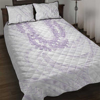 Aloha Lei Onaona Quilt Bed Set Purple Hawaiian Tribal Pattern LT9 Purple - Polynesian Pride