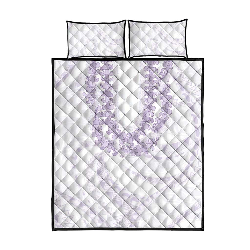 Aloha Lei Onaona Quilt Bed Set Purple Hawaiian Tribal Pattern LT9 - Polynesian Pride