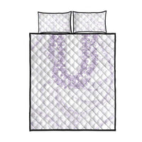 Aloha Lei Onaona Quilt Bed Set Purple Hawaiian Tribal Pattern LT9 - Polynesian Pride