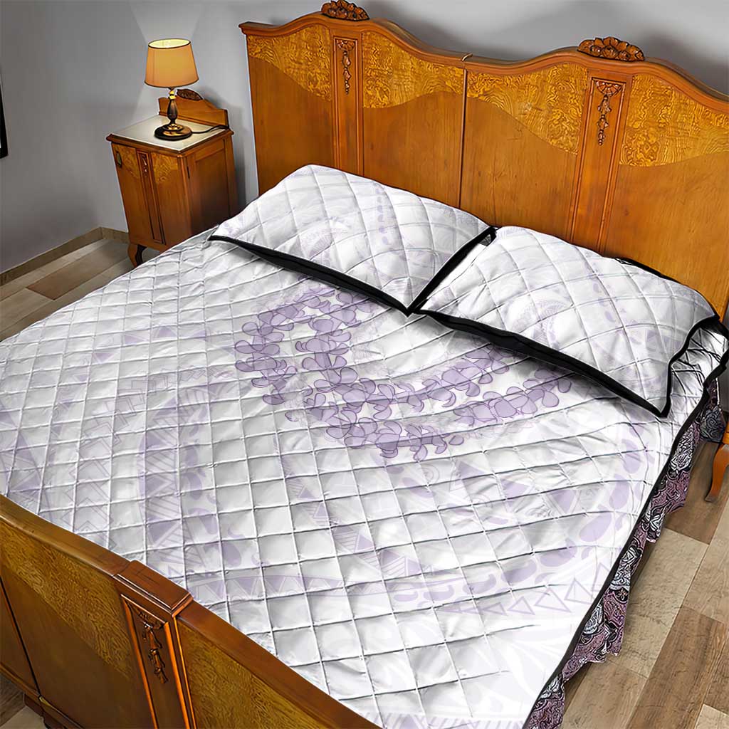 Aloha Lei Onaona Quilt Bed Set Purple Hawaiian Tribal Pattern LT9 - Polynesian Pride